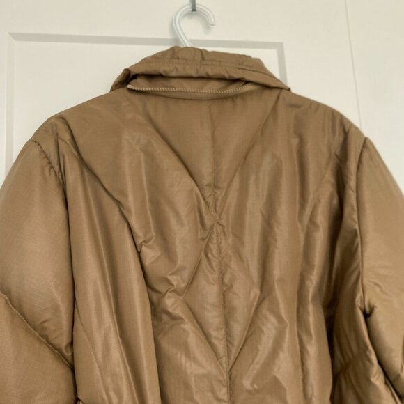 Tan‎ Puffer Long Down Jacket Insulated Coat Women's Plus SIze 18 - Picture 5 of 9